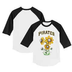 Pittsburgh Pirates Tiny Turnip Youth Blooming Baseballs 3/4-Sleeve Raglan T-Shirt - MLB T-shirts