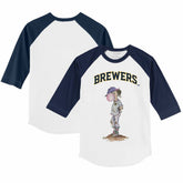 Milwaukee Brewers Tiny Turnip Youth Bubbles 3/4-Sleeve Raglan T-Shirt - MLB T-shirts