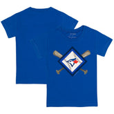Toronto Blue Jays Tiny Turnip Youth Diamond Cross Bats T-Shirt - MLB T-shirts