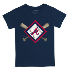 Atlanta Braves Tiny Turnip Youth Diamond Cross Bats T-Shirt - MLB T-shirts