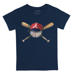 Atlanta Braves Tiny Turnip Youth Hat Crossbats T-Shirt - MLB Hats