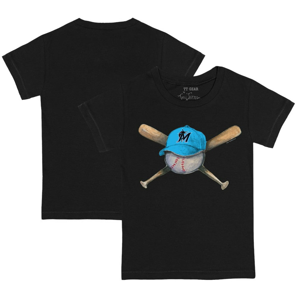 Miami Marlins Tiny Turnip Youth Hat Crossbats T-Shirt - MLB Hats