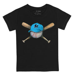 Miami Marlins Tiny Turnip Youth Hat Crossbats T-Shirt - MLB Hats