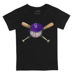Colorado Rockies Tiny Turnip Youth Hat Crossbats T-Shirt - MLB Hats