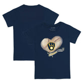 Milwaukee Brewers Tiny Turnip Youth Heart Banner T-Shirt - MLB T-shirts