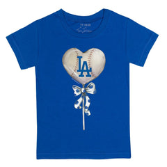 Los Angeles Dodgers Tiny Turnip Youth Heart Lolly T-Shirt - MLB T-shirts