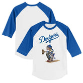 Los Angeles Dodgers Tiny Turnip Youth Kate 3/4-Sleeve Raglan T-Shirt - MLB T-shirts