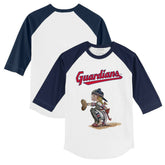 Cleveland Guardians Tiny Turnip Youth Kate 3/4-Sleeve Raglan T-Shirt - MLB T-shirts
