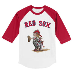Boston Red Sox Tiny Turnip Youth Kate 3/4-Sleeve Raglan T-Shirt - MLB T-shirts
