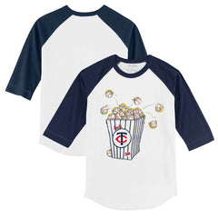 Minnesota Twins Tiny Turnip Youth Popcorn 3/4-Sleeve Raglan T-Shirt - MLB T-shirts