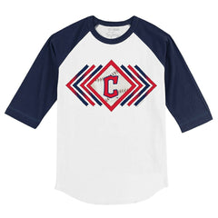 Cleveland Guardians Tiny Turnip Youth Prism Arrows 3/4-Sleeve Raglan T-Shirt - MLB T-shirts
