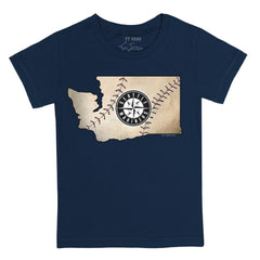 Seattle Mariners Tiny Turnip Youth State Outline T-Shirt - MLB T-shirts