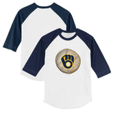Milwaukee Brewers Tiny Turnip Youth Stitched Baseball 3/4-Sleeve Raglan T-Shirt - MLB T-shirts