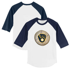 Milwaukee Brewers Tiny Turnip Youth Stitched Baseball 3/4-Sleeve Raglan T-Shirt - MLB T-shirts