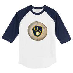 Milwaukee Brewers Tiny Turnip Youth Stitched Baseball 3/4-Sleeve Raglan T-Shirt - MLB T-shirts