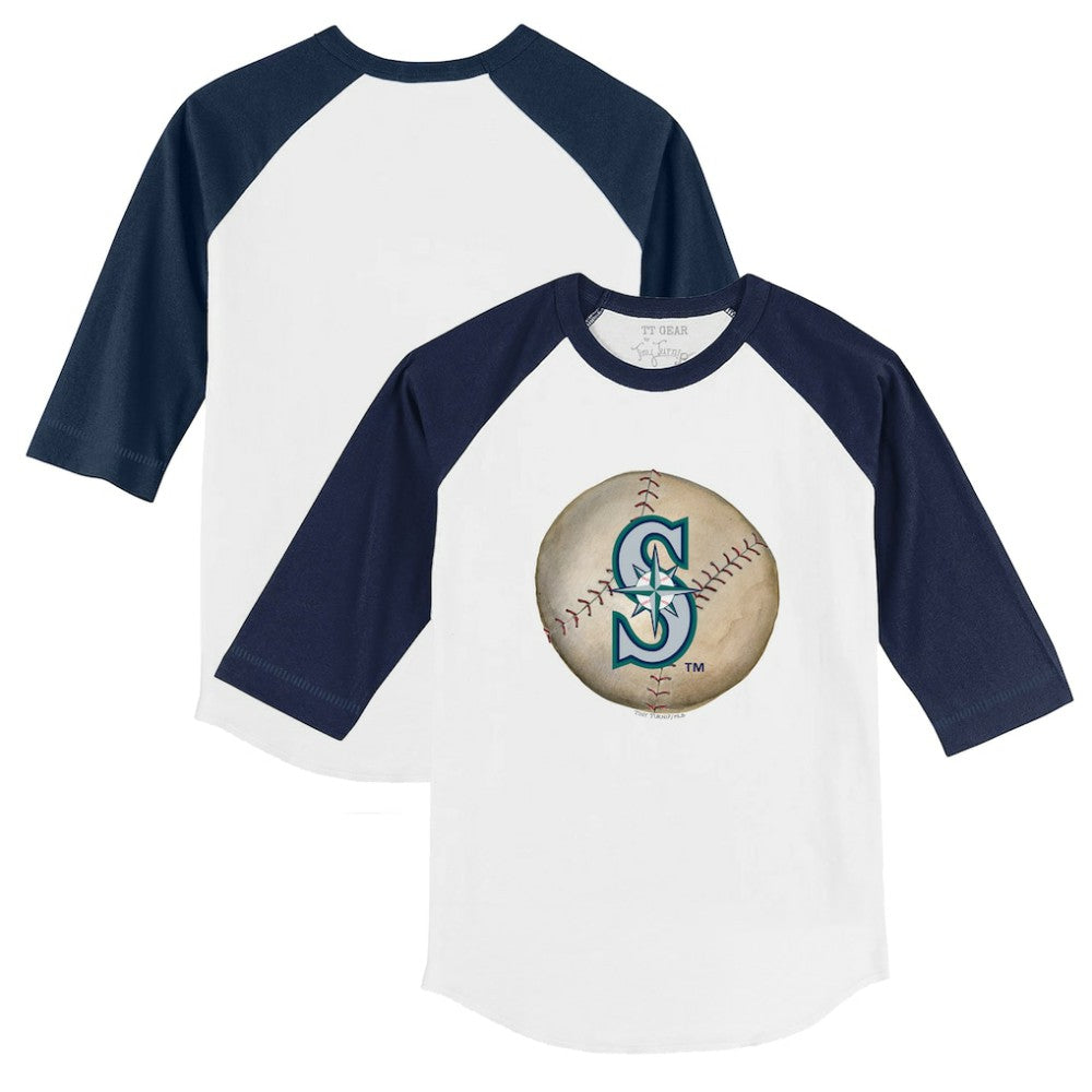 Seattle Mariners Tiny Turnip Youth Stitched Baseball 3/4-Sleeve Raglan T-Shirt - MLB T-shirts