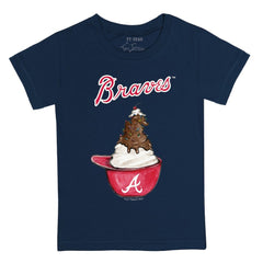 Atlanta Braves Tiny Turnip Youth Sundae Helmet T-Shirt - MLB T-shirts