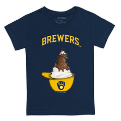 Milwaukee Brewers Tiny Turnip Youth Sundae Helmet T-Shirt - MLB T-shirts