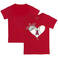Los Angeles Angels Tiny Turnip Youth Tiara Heart T-Shirt - MLB T-shirts