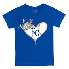 Kansas City Royals Tiny Turnip Youth Tiara Heart T-Shirt - MLB T-shirts