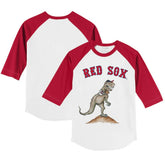 Boston Red Sox Tiny Turnip Youth TT Rex 3/4-Sleeve Raglan T-Shirt - MLB T-shirts