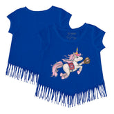 Chicago Cubs Tiny Turnip Girls Youth Unicorn Fringe T-Shirt - MLB T-shirts