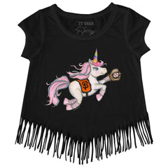 San Francisco Giants Tiny Turnip Girls Youth Unicorn Fringe T-Shirt - MLB T-shirts