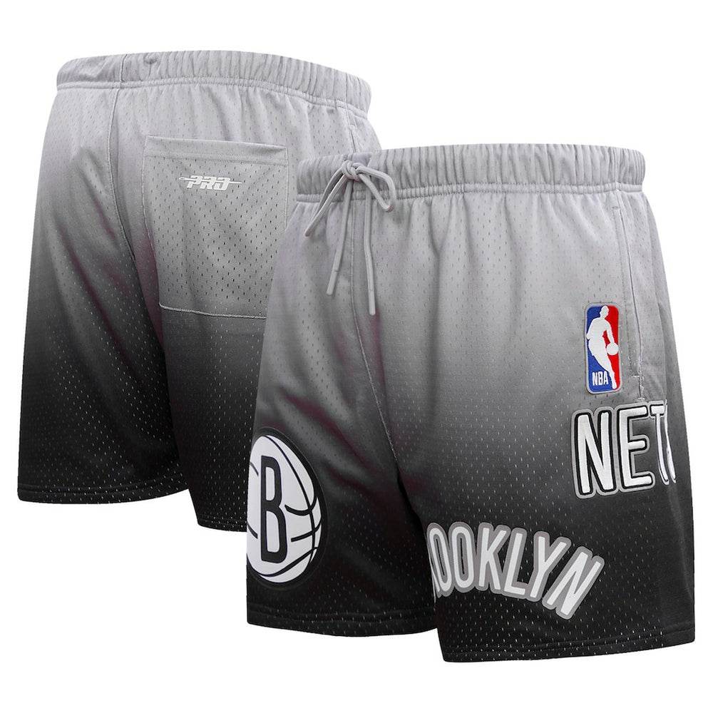 Black/Gray Brooklyn Nets Pro Standard Ombre Mesh Shorts | NBA