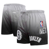 Black/Gray Brooklyn Nets Pro Standard Ombre Mesh Shorts | NBA