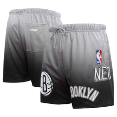 Black/Gray Brooklyn Nets Pro Standard Ombre Mesh Shorts | NBA