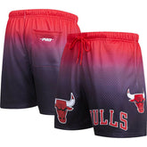 Black/Red Chicago Bulls Pro Standard Ombre Mesh Shorts | NBA