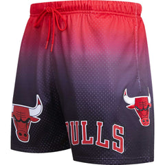 Black/Red Chicago Bulls Pro Standard Ombre Mesh Shorts | NBA