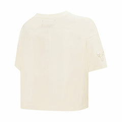Cream Chicago Bulls Pro Standard Women's Neutral Boxy Crop T-Shirt sale | NBA