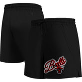 Black Chicago Bulls Pro Standard Women's Script Woven Shorts | NBA