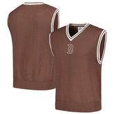 Boston Red Sox PLEASURES Knit V-Neck Pullover Sweater Vest - MLB Pullover