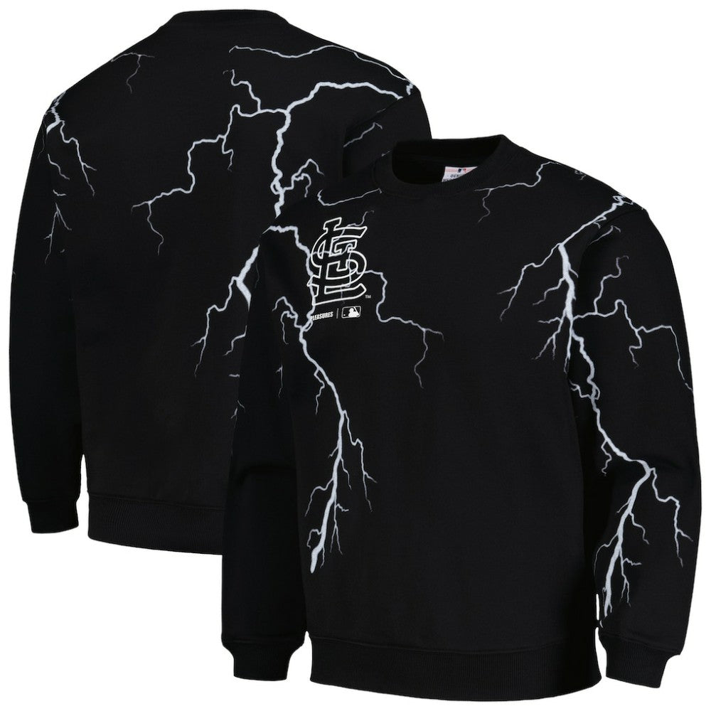 St. Louis Cardinals PLEASURES Lightning Crewneck Pullover Sweatshirt - MLB Pullover