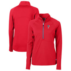 Philadelphia Phillies Cutter & Buck Women's Americana Logo Adapt Eco Knit Stretch Recycled Half-Zip Pullover Top - MLB Pullover