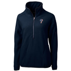 Philadelphia Phillies Cutter & Buck Women's Americana Logo Cascade Eco Sherpa Fleece Half-Zip Pullover Jacket - MLB Jackets