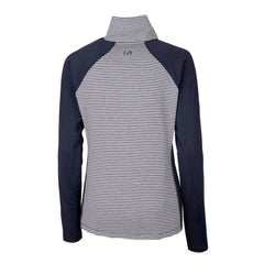 Milwaukee Brewers Cutter & Buck Women's Americana Logo Forge Tonal Stripe Stretch Half-Zip Pullover Top - MLB Pullover
