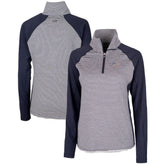 Washington Nationals Cutter & Buck Women's Americana Logo Forge Tonal Stripe Stretch Half-Zip Pullover Top - MLB Pullover