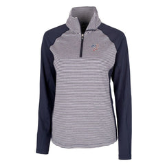 Washington Nationals Cutter & Buck Women's Americana Logo Forge Tonal Stripe Stretch Half-Zip Pullover Top - MLB Pullover