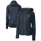 Philadelphia Phillies Cutter & Buck Women's Americana Logo Mainsail Sweater-Knit Full-Zip Hoodie - MLB Hoodies