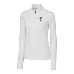 San Francisco Giants Cutter & Buck Women's Americana Logo DryTec Traverse Stretch Quarter-Zip Pullover Top - MLB Pullover