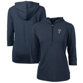Philadelphia Phillies Cutter & Buck Women's Americana Logo DryTec Virtue Eco Pique Recycled Half-Zip Pullover Hoodie - MLB Hoodies