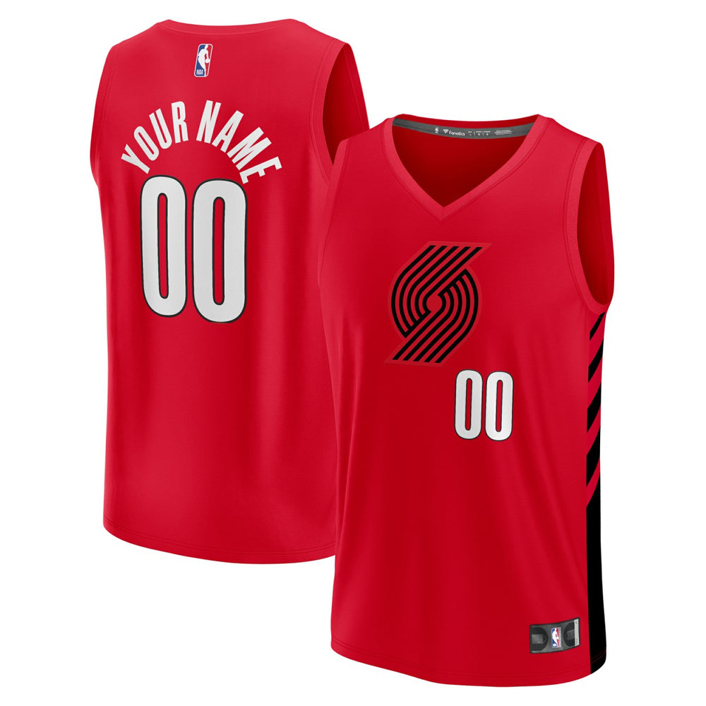 Red Portland Trail Blazers Fast Break Custom Replica Jersey | NBA