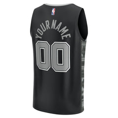 Black San Antonio Spurs Fast Break Custom Replica Jersey | NBA
