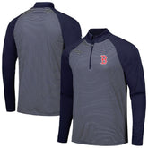 Boston Red Sox Levelwear Charter Striped Raglan Quarter-Zip Top - MLB Tops