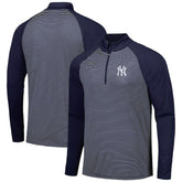 New York Yankees Levelwear Charter Striped Raglan Quarter-Zip Top - MLB Tops