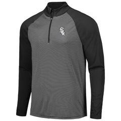 Chicago White Sox Levelwear Charter Striped Raglan Quarter-Zip Top - MLB Tops