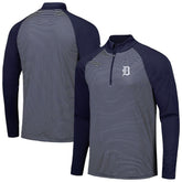 Detroit Tigers Levelwear Charter Striped Raglan Quarter-Zip Top - MLB Tops